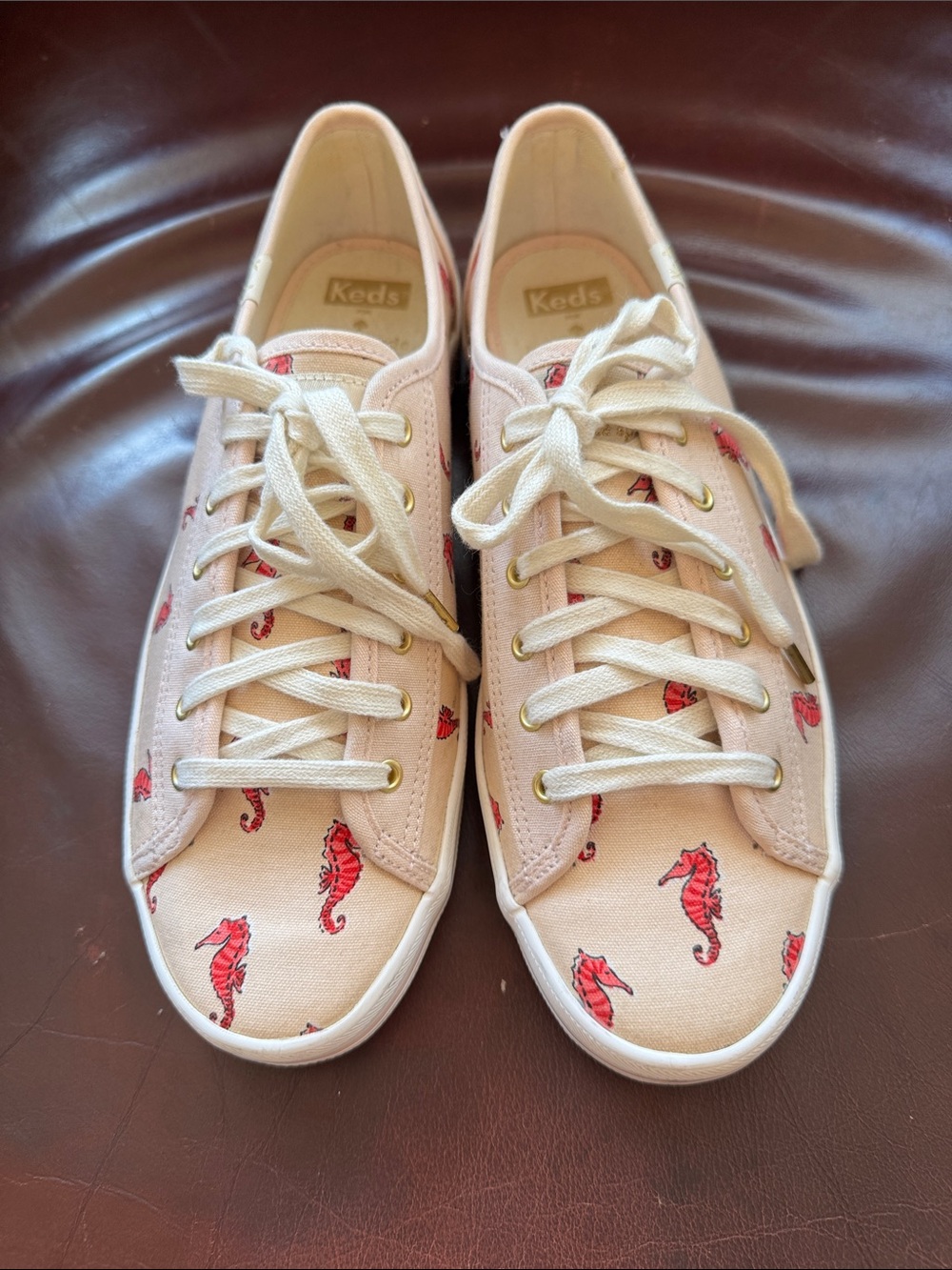 Kate Spade Keds Sneakers with Seahorse Design